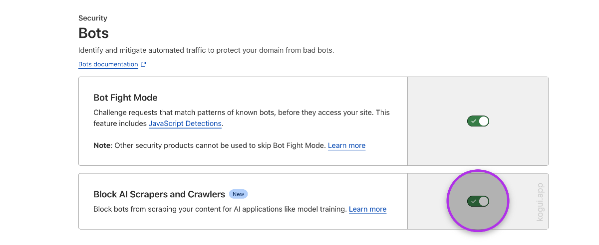 Block AI Scrapers and Crawlers'