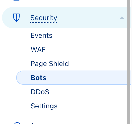 Secutiry - Bots (Cloudflare)
