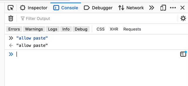 Firefox permitir pegar en la consola