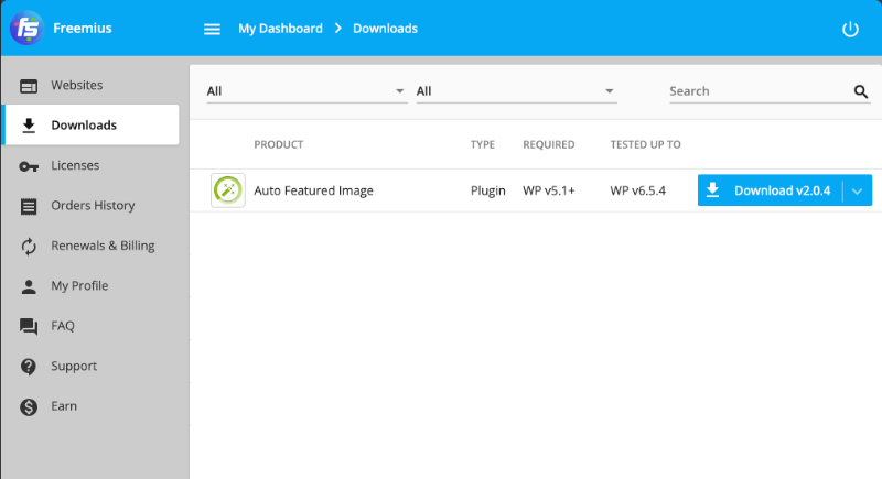 Download PRO Version plugin from Freemius