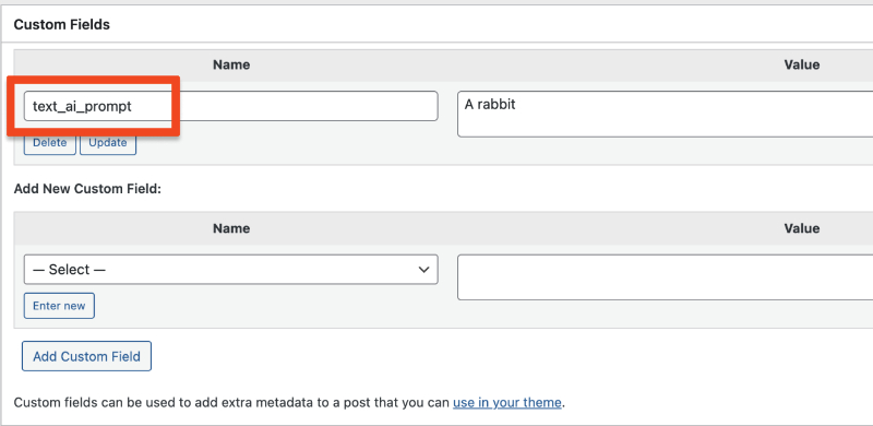 WordPress Native Custom Fields