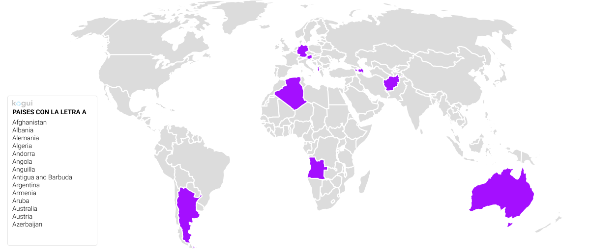 Países con la letra A