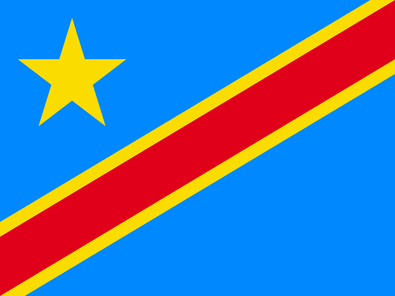 Bandera República Democrática del Congo